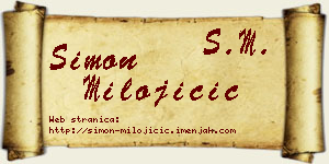 Simon Milojičić vizit kartica
